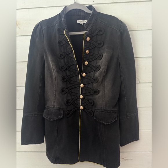Indigo Thread Co Jacket S Black Denim
Gold Buttons Military. Medium - Picture 1 of 11